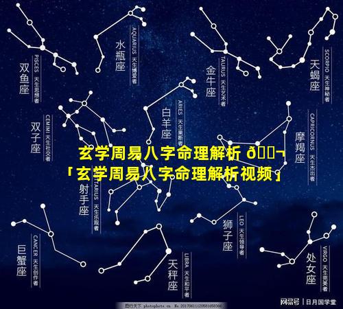 玄学周易八字命理解析 🐬 「玄学周易八字命理解析视频」